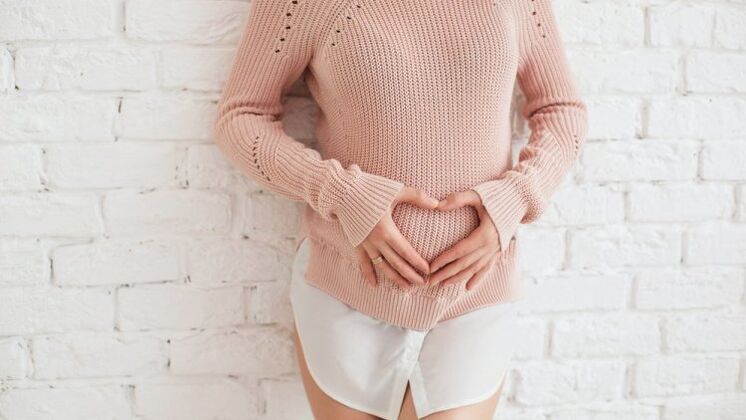The pregnant woman has hemorrhoids